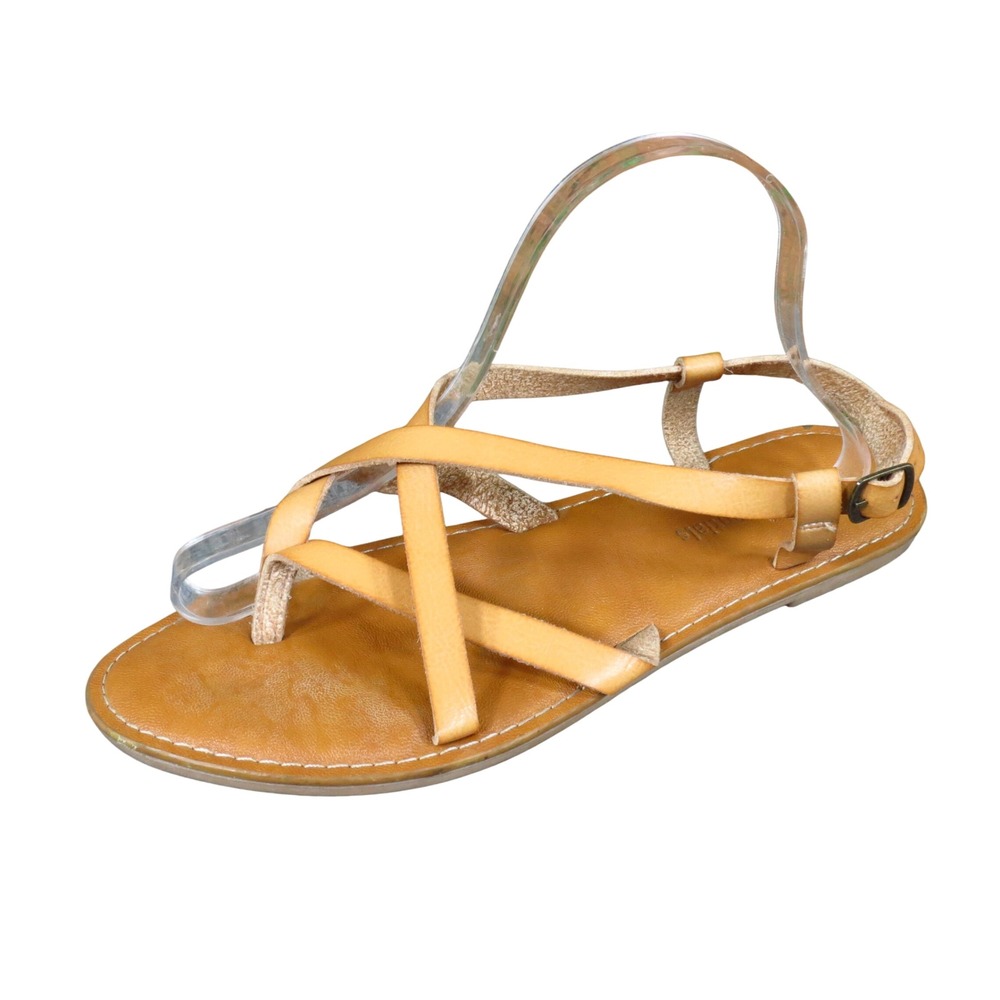 Amazon Essentials Strappy Gladiator Women Sandal 10 Summer Travel Tan Leather